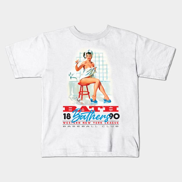 Bath Bathers Kids T-Shirt by MindsparkCreative